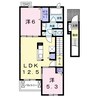 フェリーチェ六条Ｂ 2LDKの間取り