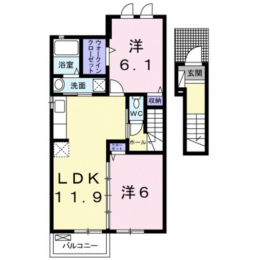 間取図 ラフォーレ　キャトル