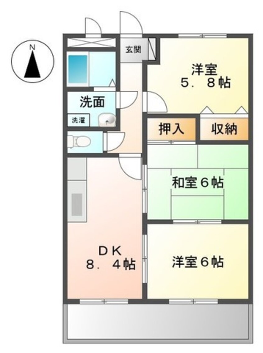 間取図 ステイブル国分寺