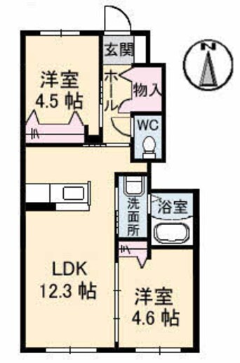 間取図 ウィステリア B棟