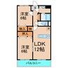 サンライズS 2LDKの間取り