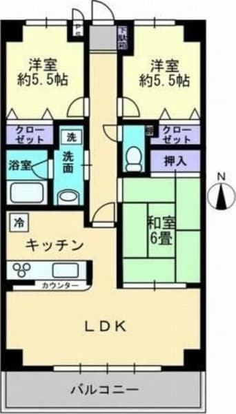間取図 サンリッチ久保