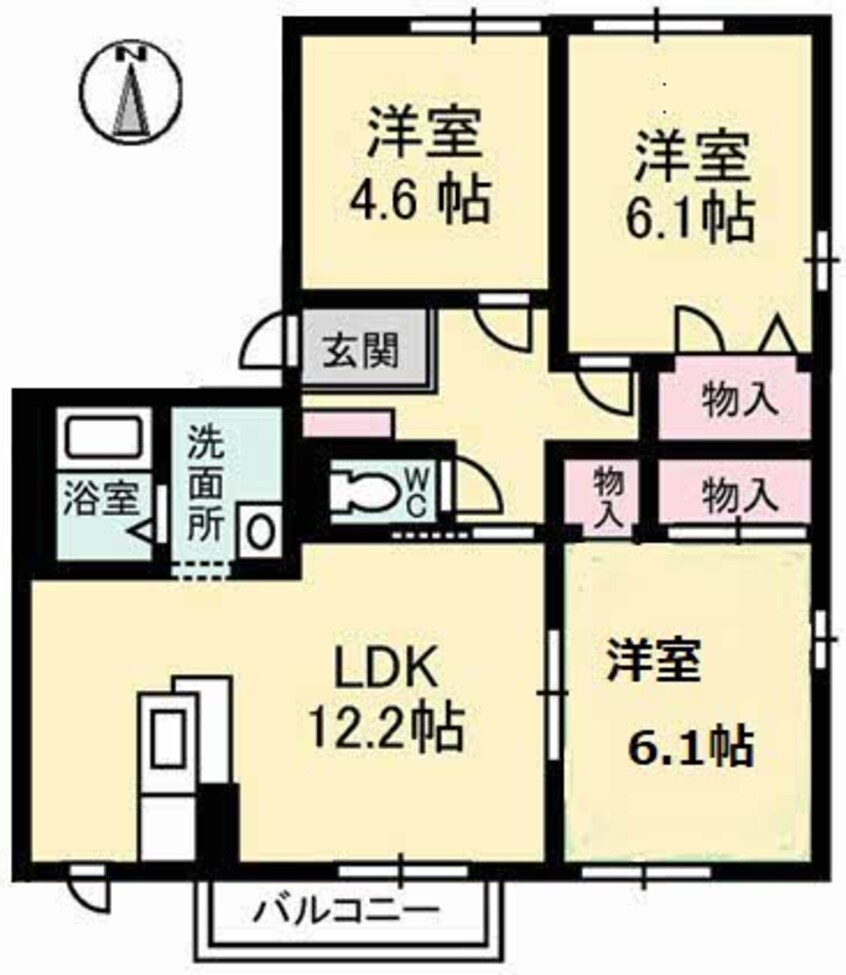 間取図 シャンベール B棟