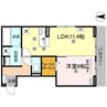 グレイスフル 1LDKの間取り