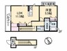 ベレオ亀井町 1LDKの間取り