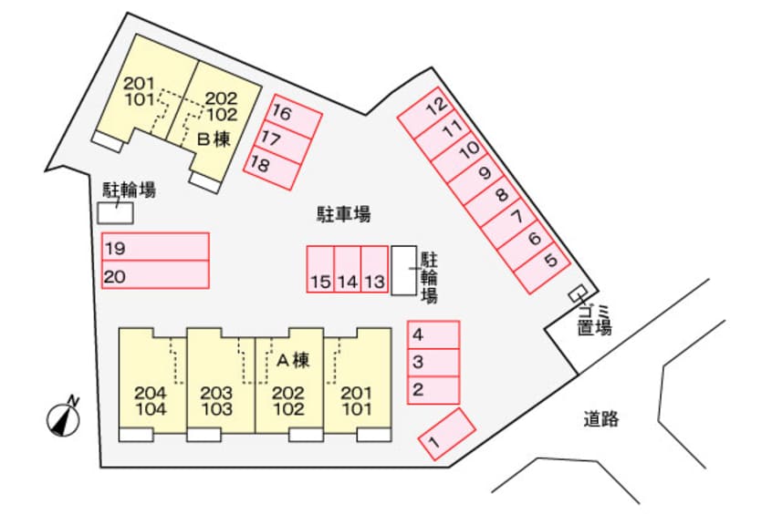 駐車場 アベニール鶴市Ｂ