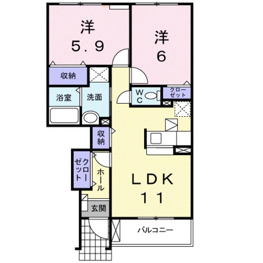 間取図 クリスタル　Ｃ