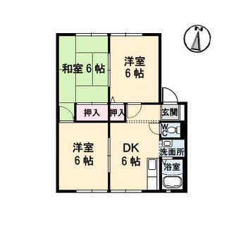 間取図 グリーンヒルズ泉川 D棟