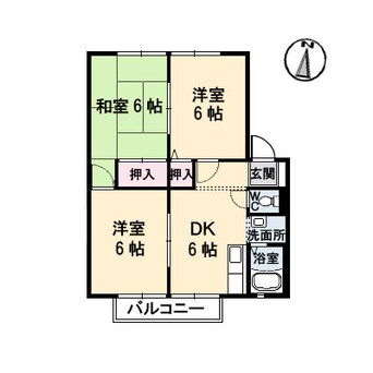 間取図 グリーンヒルズ泉川 D棟