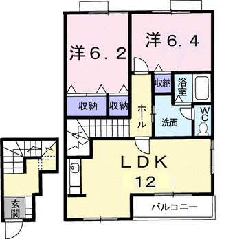 間取図 ハーモニーコーポ・２１　Ｂ