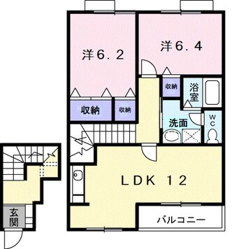 間取図 ファミール・鶴市　Ｂ