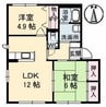 エアトベール Ｃ棟 2LDKの間取り