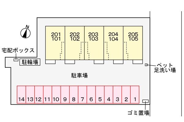 駐車場 四季　夏