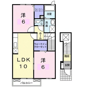 間取図 クローバー　ポンドＡ