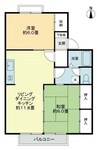 フォブールアベリアＢ 2LDKの間取り