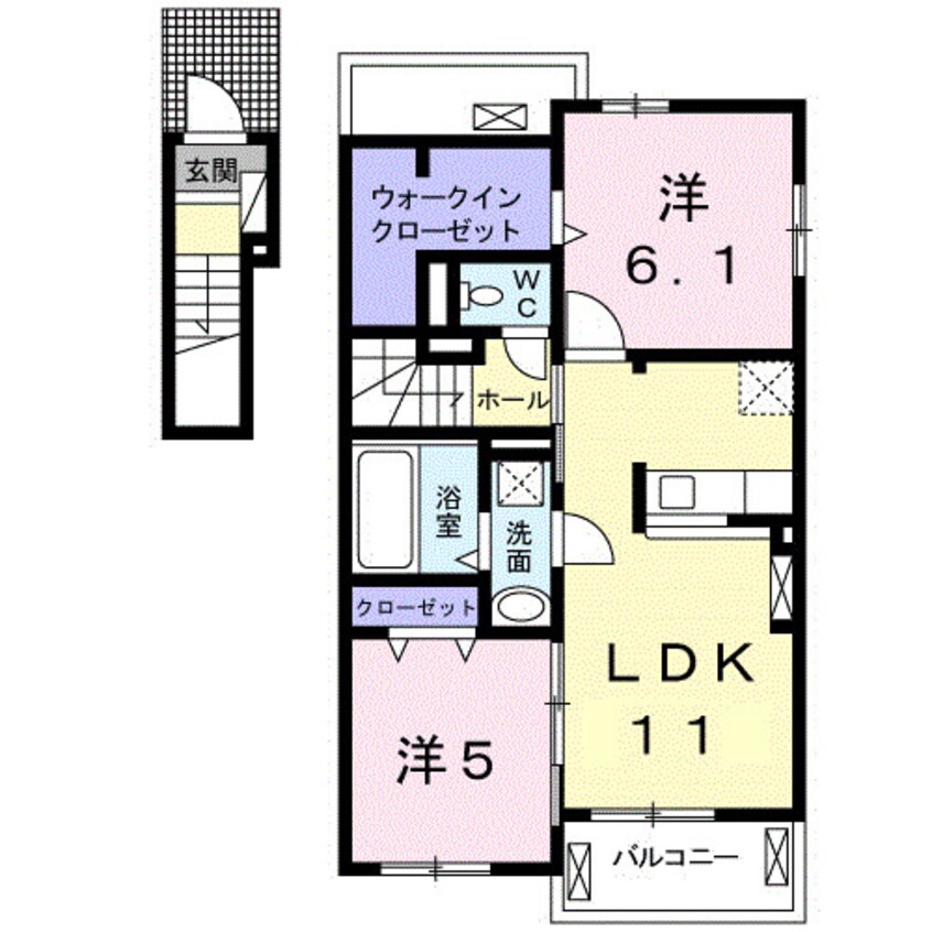 間取図 ジュネス　ガーデンＫ２