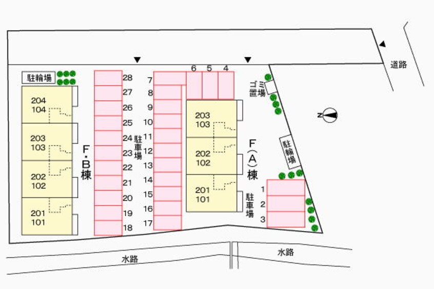 駐車場 レジデンスＦ・Ｂ
