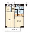 アルファレガロ錦町 1LDKの間取り