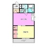 ツースリーワンマンション 1DKの間取り