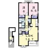 ソレイユ　ハーモニーＣ 2LDKの間取り