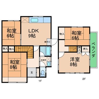 間取図 高松町大熊貸家