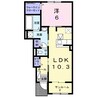 グレイスサンフラワーⅡ 1LDKの間取り