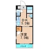 ステーションエイト 1DKの間取り