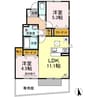 サンロード仏生山 A棟 2LDKの間取り