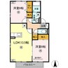 セジュール伏石 B棟 2LDKの間取り
