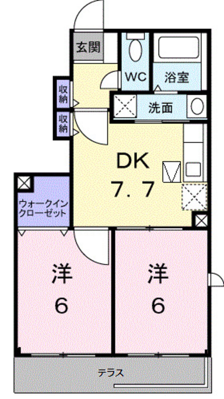 間取図 プランタンフルールＡ