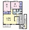 トゥジュールＤ 2LDKの間取り