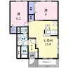 プラシードＢ 2LDKの間取り