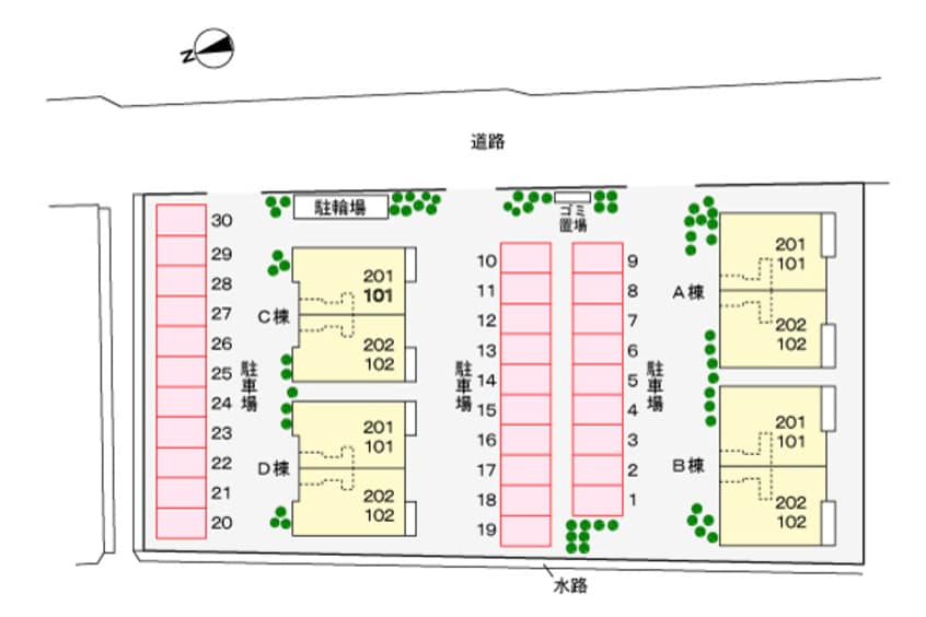 駐車場 パストラル川部Ｃ
