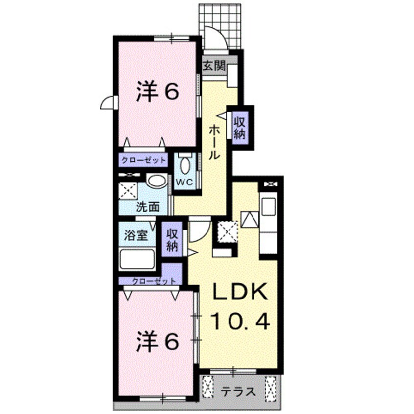 間取図 リバーヒルＡ