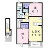 ファイン　ヒルズＭ　Ｂ 2LDKの間取り