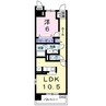 グラマシィー 1LDKの間取り
