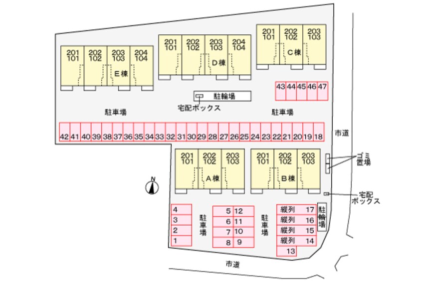 駐車場 ベルエア国分寺Ｄ