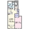 レオルガ林 1LDKの間取り