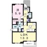 クラール元山サウスＢ 1LDKの間取り