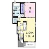 レガート春日Ⅱ 1LDKの間取り