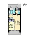ＢＩＧ・ＢＡＮ瓦町駅東 1LDKの間取り
