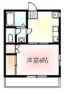 アクシス21 1Kの間取り