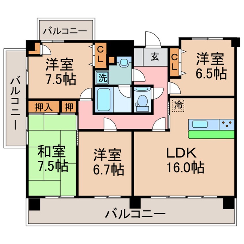 間取図 ダイアパレス築地