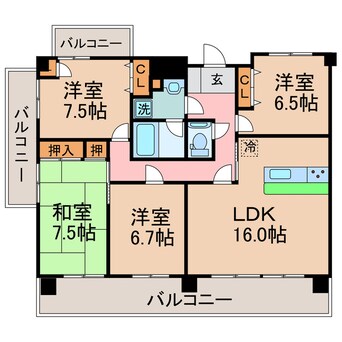 間取図 ダイアパレス築地