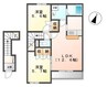 カリーノ桜井Ⅰ 2LDKの間取り