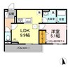 ユニヴェール D棟 1LDKの間取り