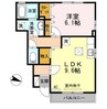 ルーラル タウン A棟 1LDKの間取り