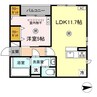 アンベリール 1LDKの間取り