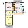 J.リヴェール高松西宝町 A棟 2LDKの間取り