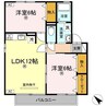 アドミレー樹太 C棟 2LDKの間取り